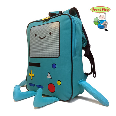 正版bmo哔莫游戏机探险活宝时光双肩背包立体防水卡通书包牛津绿