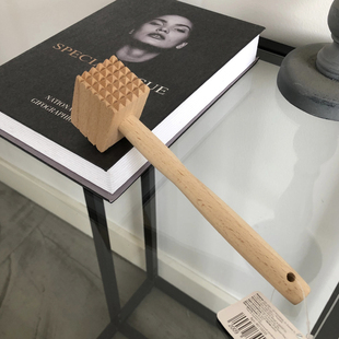 出KOU原单木头敲肉锤家用牛排松肉锤原木打肉锤子