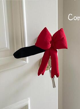 新家的100个快递蝴蝶结卧室门把手装饰家居摆件门把保护套