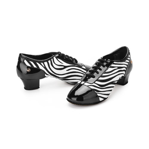 ads进口斑马纹马毛皮中跟恰恰