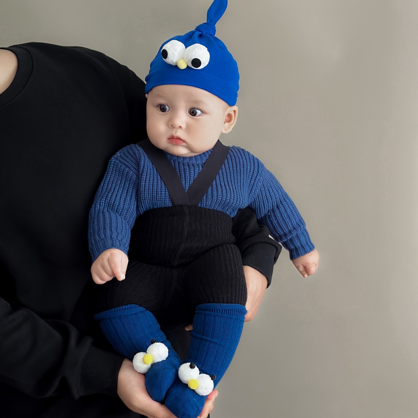 大侠童袜秋冬款加绒黑色