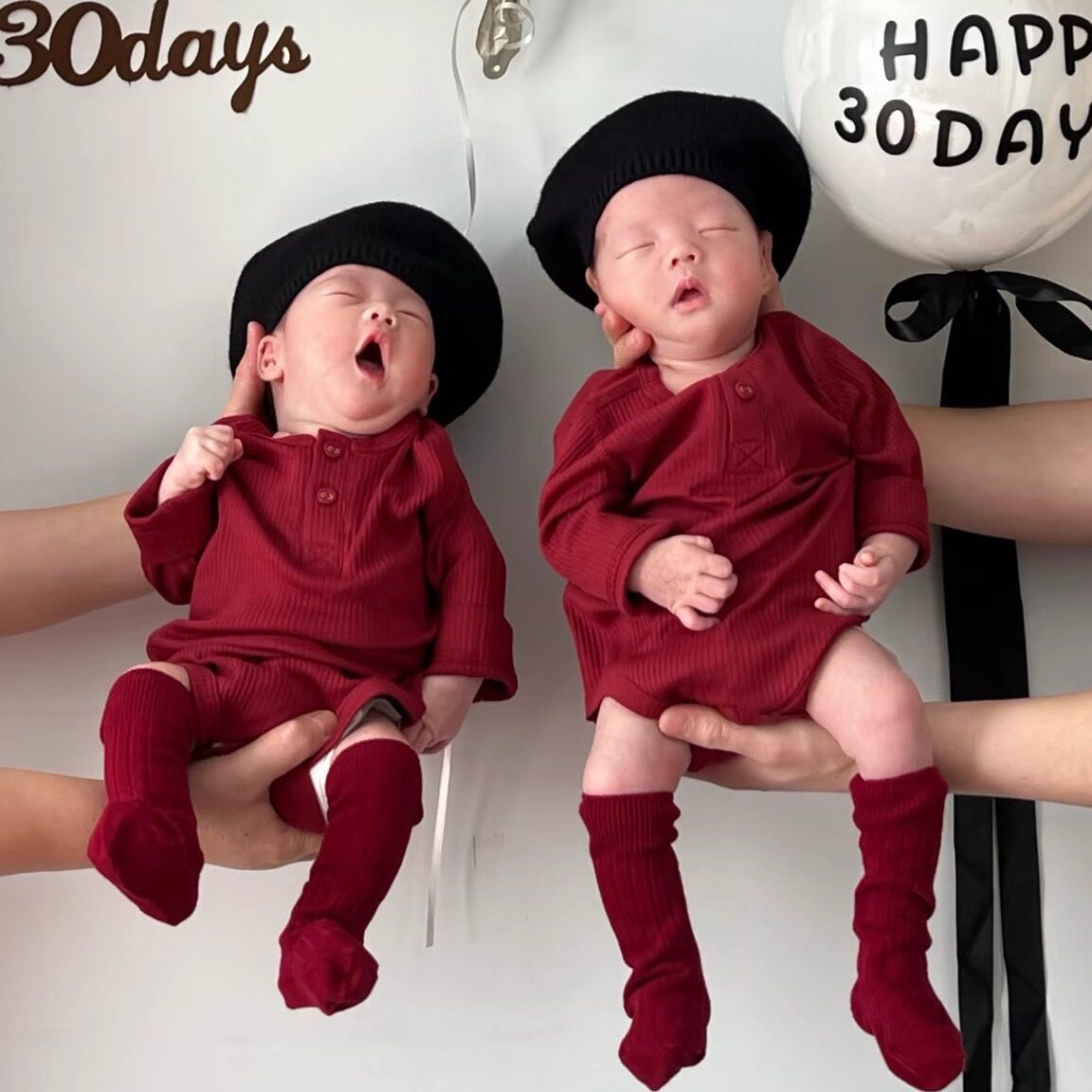 欧美风童袜男女婴儿宝宝长筒袜双针素色坑条中筒袜白色周岁红袜子