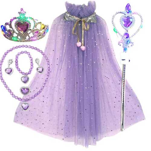 万圣节儿童披肩披风服装女童冰雪奇缘爱莎公主披纱外搭斗篷公主裙