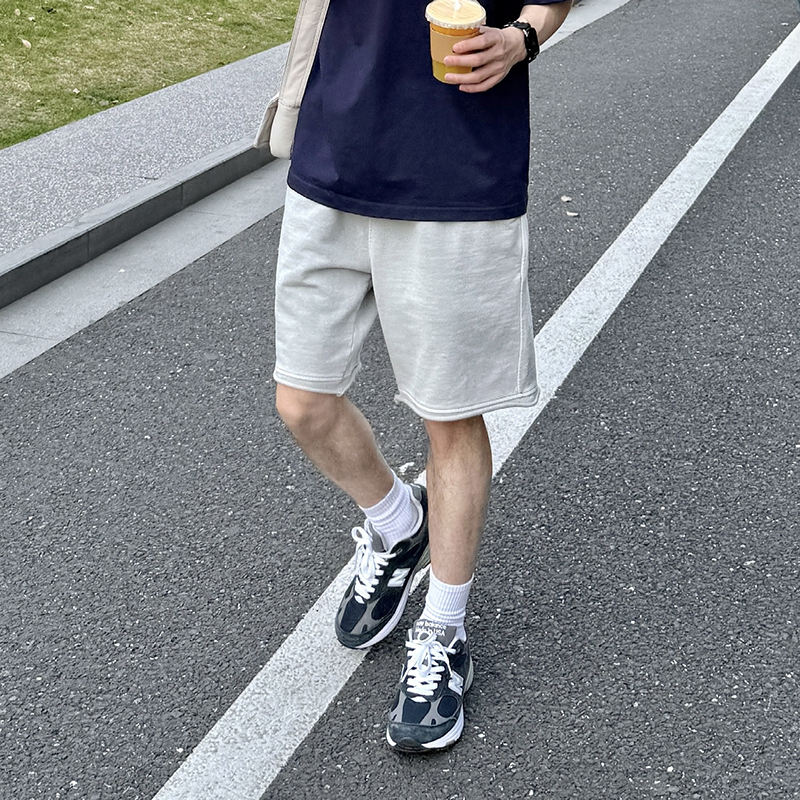 450g重磅水洗卫裤短裤夏季2025新款男生五分裤子宽松休闲百搭运动
