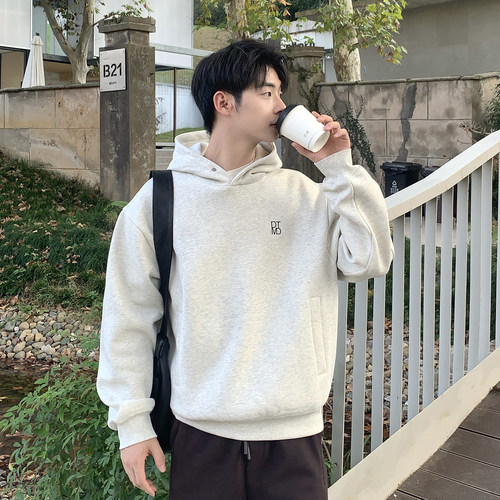 540g重磅连帽加绒卫衣男2025新款冬季衣服男款加厚带帽内搭外套