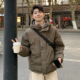 加厚外套男生 连帽休闲短款 卡其色轻薄高充绒量羽绒服男冬季 男款