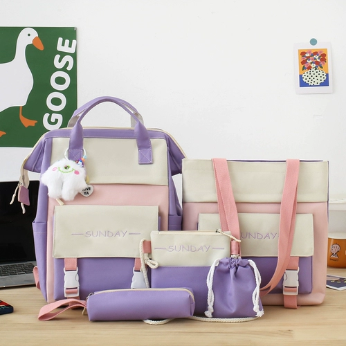 Ранец, сумка через плечо, модный свежий портативный рюкзак, в корейском стиле, для средней школы