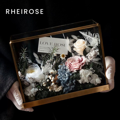 永生花高级感真花生日礼物摆件