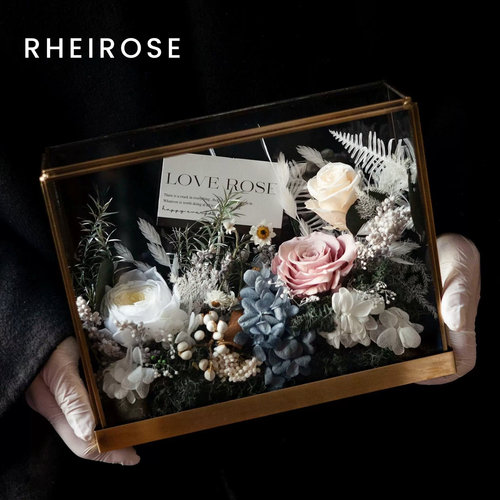 永生花高级感真花生日礼物摆件