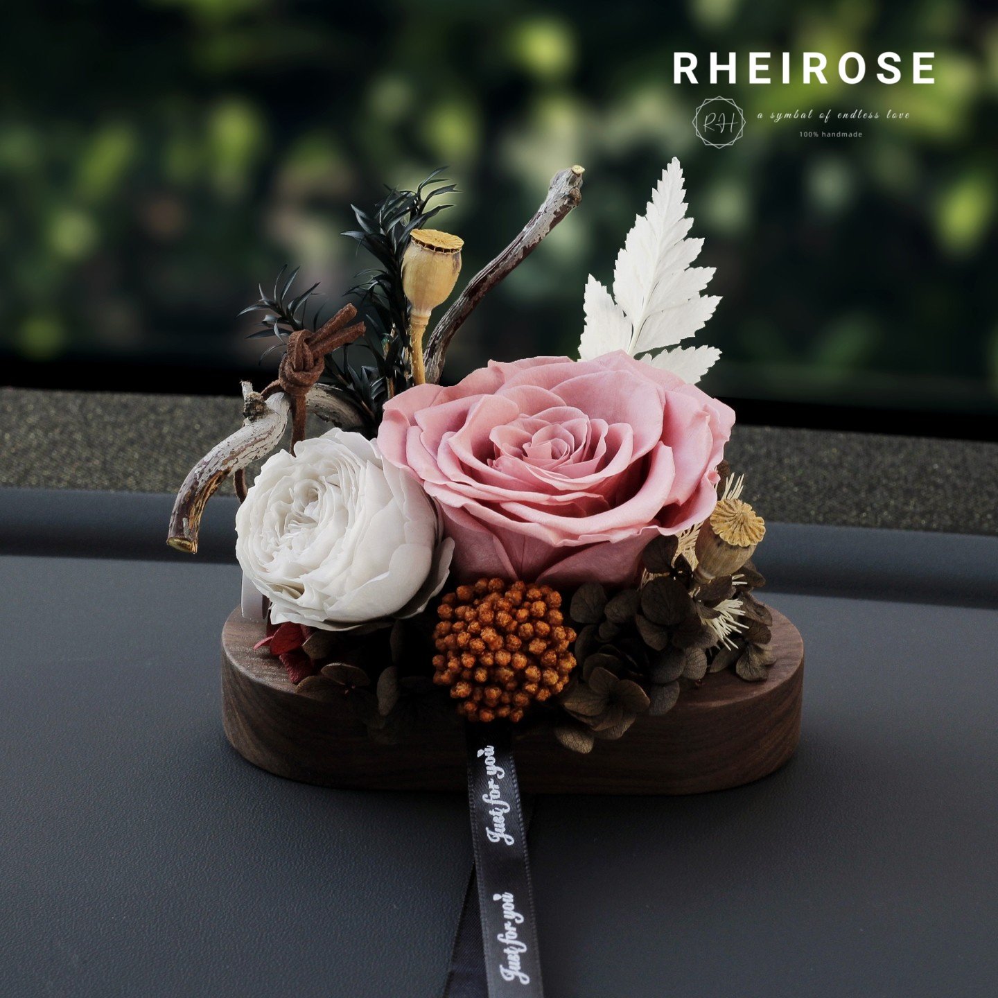 永生花车载高级香薰中控台摆件