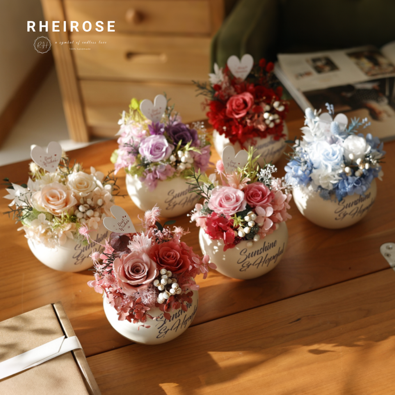 永生花真花玫瑰盆栽成品花束家居摆件 送女友情人节装饰乔迁礼物,鲜花速递/花卉仿真/绿植园艺,永生花,淘宝优惠券,粉丝福利购,淘宝优惠卷