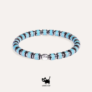 绿松石手链波西米亚ins风男女小众设计手串 雷总同款 Logic Cat
