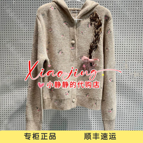 福蝶FORDARE休闲刺绣连帽毛衫2620M19382-1999