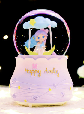 女神节礼物水晶球音乐盒八音盒