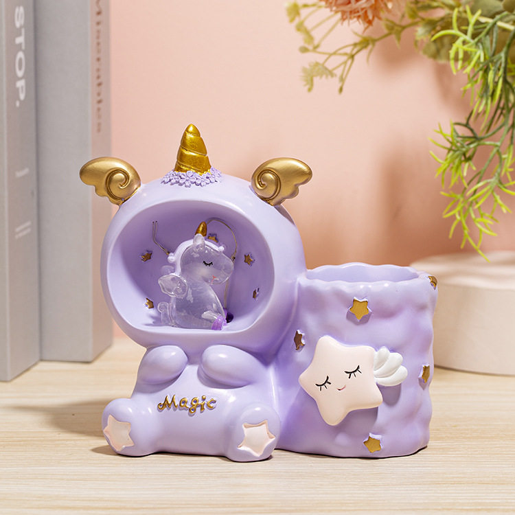 少女心独角兽笔筒星星灯
