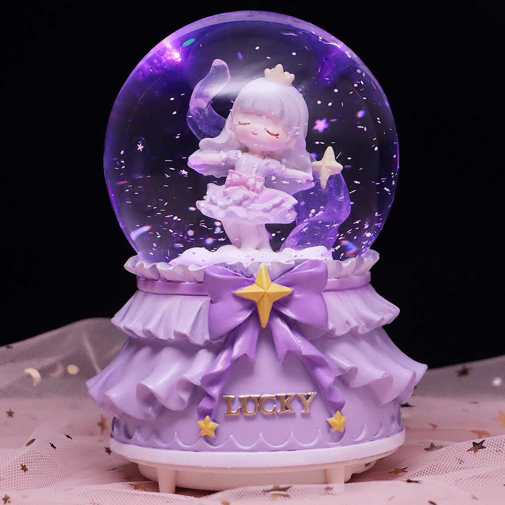 少女心魔卡少女水晶球可爱天使音乐盒摆件生日礼物卧室装饰儿童节