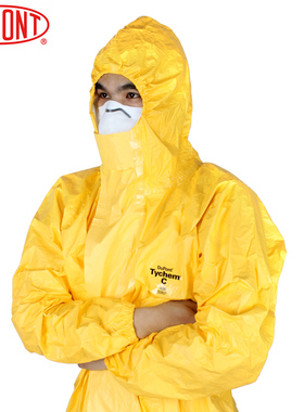 杜邦Tychem防化服耐腐蚀硫酸碱防水尘化工实验隔离连体防护服 C级