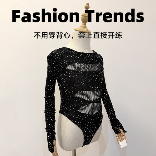女童爵士舞服装黑色潮酷时髦