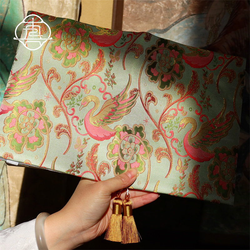 真我 天鹅湖 国风仿宋锦织金手账本手帐手工布书衣日记笔记本a5a6,文具电教/文化用品/商务用品,手帐/日程本/计划本,淘宝优惠券,粉丝福利购,淘宝优惠卷