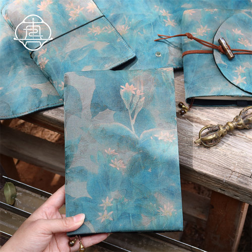 真我昙花非遗香云纱桑蚕丝手帐本