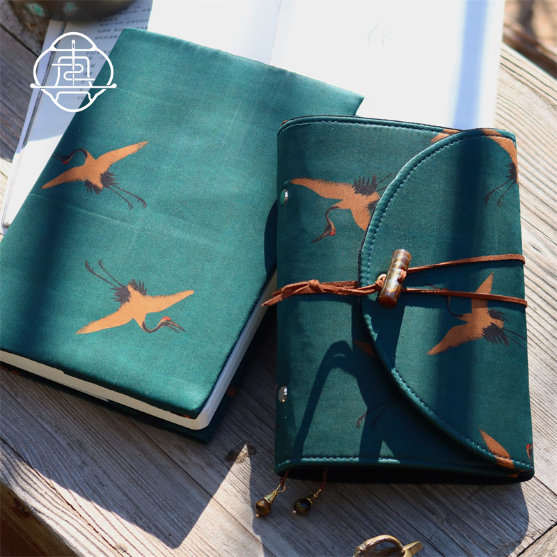 真我 瑞鹤 非遗香云纱桑蚕丝真丝手账手工布书衣日记本笔记本a5a6,文具电教/文化用品/商务用品,手帐/日程本/计划本,淘宝优惠券,粉丝福利购,淘宝优惠卷