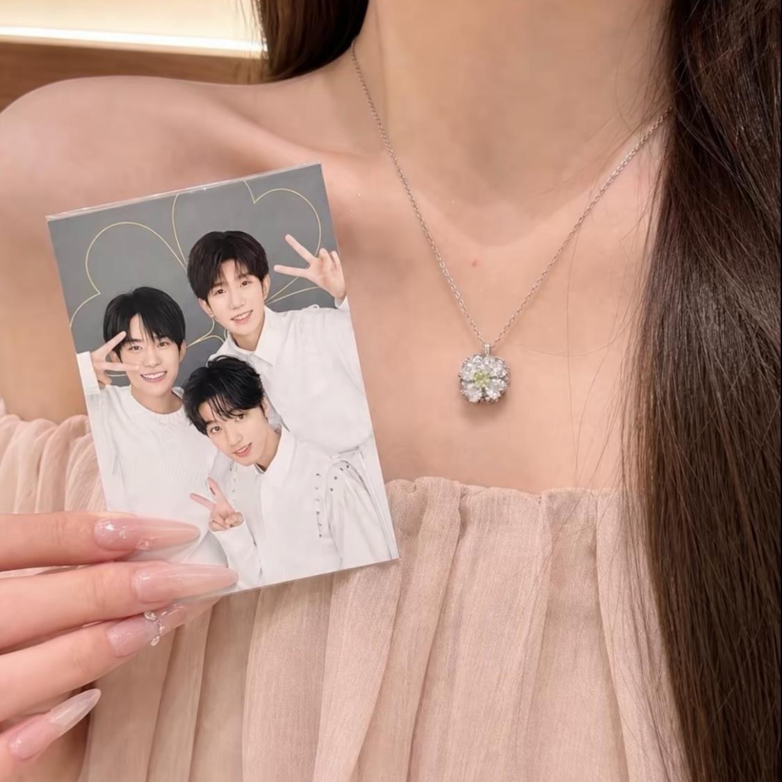 合金项链 tfboys四叶草项手链