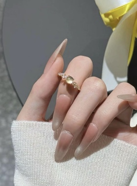 希洛阁925银戒指 「日进斗金」S925日进斗银戒指尾戒冰种活口