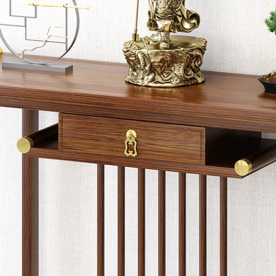 新中式轻奢玄关桌简约实木长条窄桌供奉摆台家用艺术风格靠墙条几