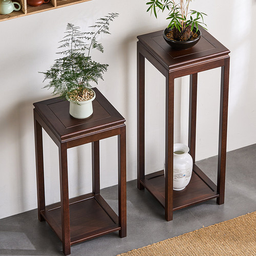 中式实木榫卯整装花架花台