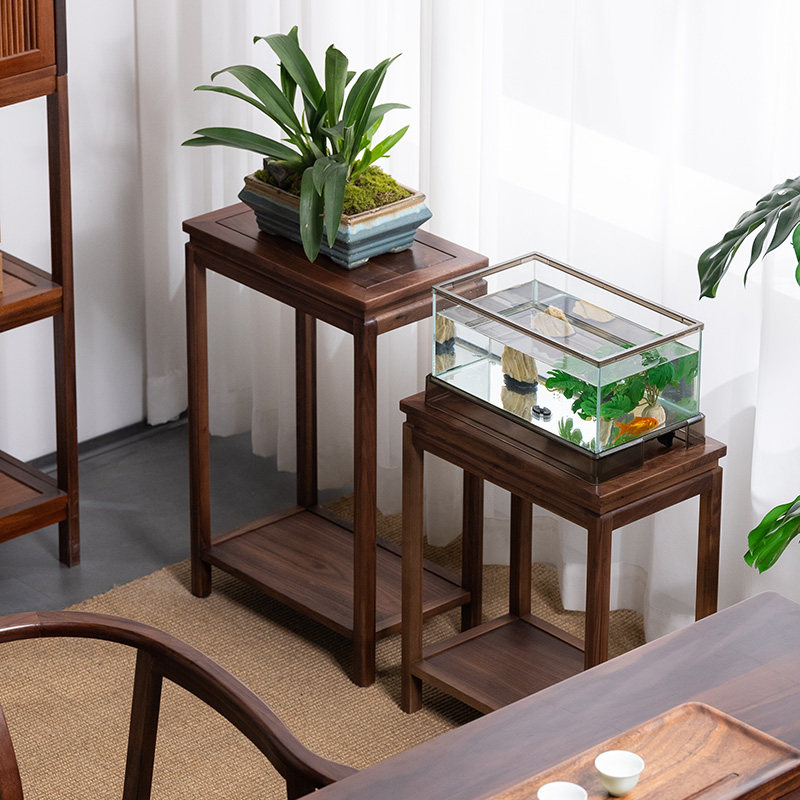 北美黑胡桃木实木花架落地式室内客厅装饰摆件花台多层花盆鱼缸架,住宅家具,花架/花几,淘宝优惠券,粉丝福利购,淘宝优惠卷