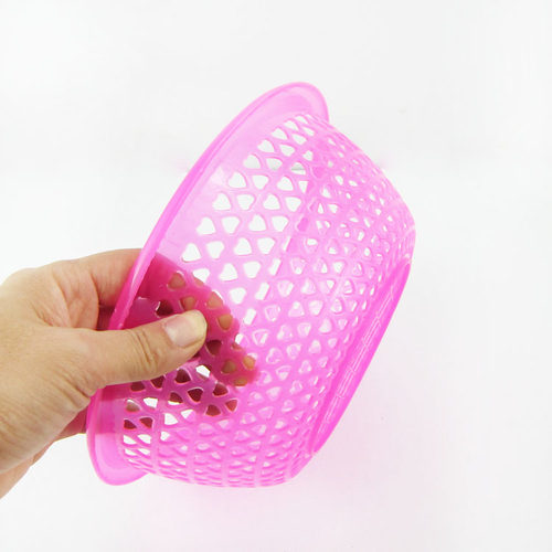 10个8个4个圆形塑料洗菜篮果蔬筐筛子手工课玩具收纳篮子麻辣烫菜