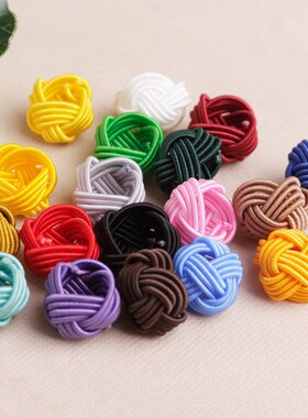 手工编织流苏帽diy饰品配件绕线菠萝结网扣18mm多色大号菠萝扣