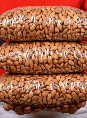 拍2件发500g年货巴旦木仁杏仁原味不带壳扁桃仁坚果休闲零食小吃