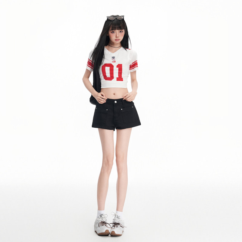 美式复古黑色牛仔短裤女2026夏季新款辣妹显瘦收腰提臀百搭热裤子