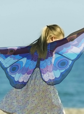 儿童蝴蝶奇妙仙子演出翅膀头饰套装道具丝绸蝴蝶天使翅膀舞蹈服饰