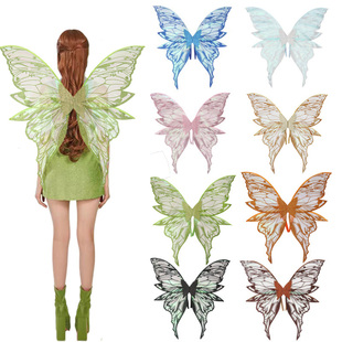 大号烫金尖叫翅膀Wings蝴蝶天使精灵舞台演出道具成人cos仿真酒吧