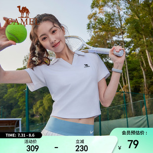 翻领跑步网球休闲百搭上衣 骆驼运动polo衫 女2025春夏新款 短袖 薄款