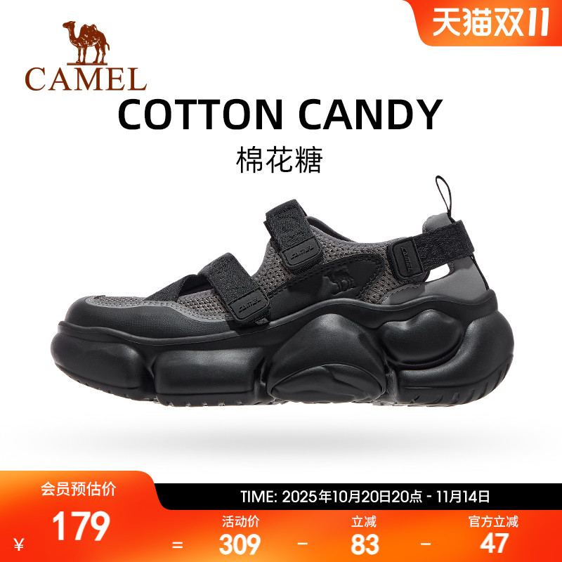 骆驼运动玛丽珍凉鞋软底增高