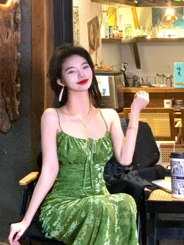 Платье-комбинация для невесты, зеленое бархатное платье, китайский стиль, изысканный стиль