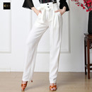 火叶花拉丁舞蹈裤 子女士高腰哈伦小脚练功国标摩登舞交谊广场舞裤