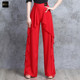 火叶花广场摩登舞裤 女 荷叶边仙气拉丁裤 子舞蹈高腰阔腿长裤 夏秋季