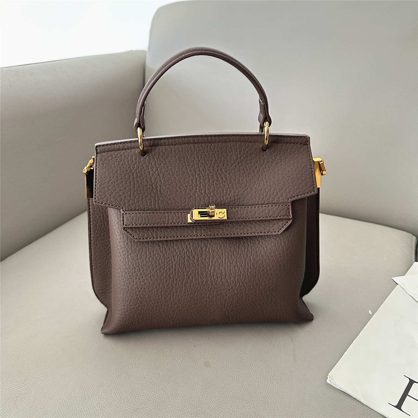 两面可用女包2025新款凯莉包高级感气质手提包轻奢小众单肩斜挎包