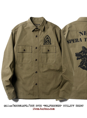 售罄留图 THE 27TH UTILITY SHIRT猎狼图案重磅高密平纹衬衫外套