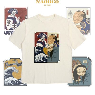 伯安竹节棉浮世绘长短袖