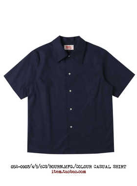 Bourn COLOUR CASUAL SHIRT四色纯棉冰丝质感复古短袖衬衫
