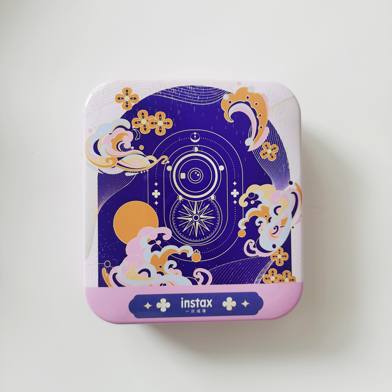 富士花月弄影一次成像拍立得4寸方形相纸收纳盒相册手机支架包邮
