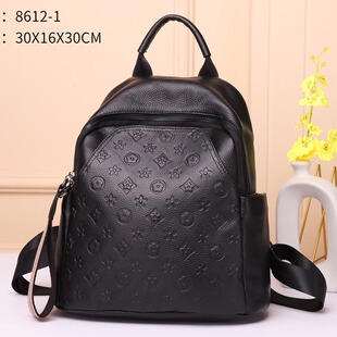 真皮女士双肩包新款韩版潮防盗牛皮跨境女大容量旅行背包