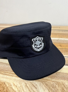 藏蓝保安作训帽黑色战训便帽作战特训练帽子夏季网帽鸭舌帽可调节