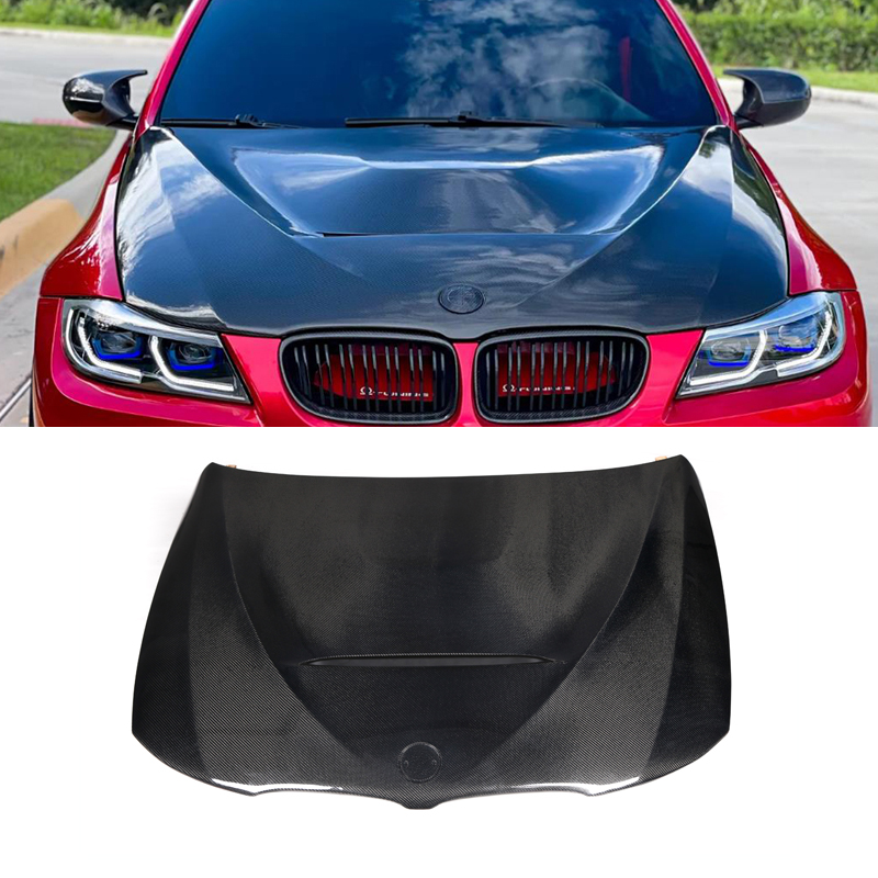 适用宝马3系 E90 碳纤维改装件 GTS款 前引擎机盖 开孔车头盖替换