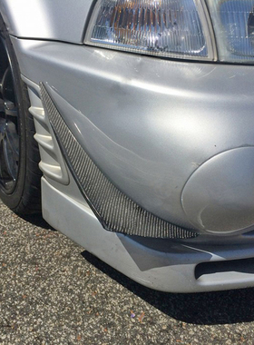 适用三菱蓝瑟EVO6 Lancer Evolution6 碳纤维改装件 前杠扰流风刀